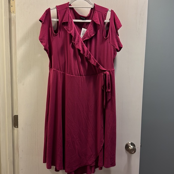 torrid Dresses & Skirts - torrid Cold Shoulder wrap/skater Dress Multi-layers Size 18-20 /2 in torrid size
